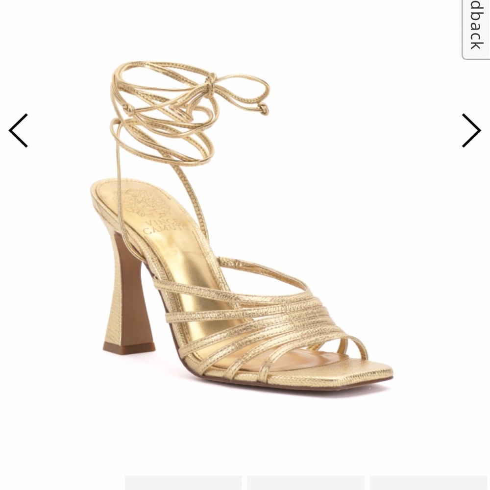 Vince Camuto Rosalind gold dress sandals 7
